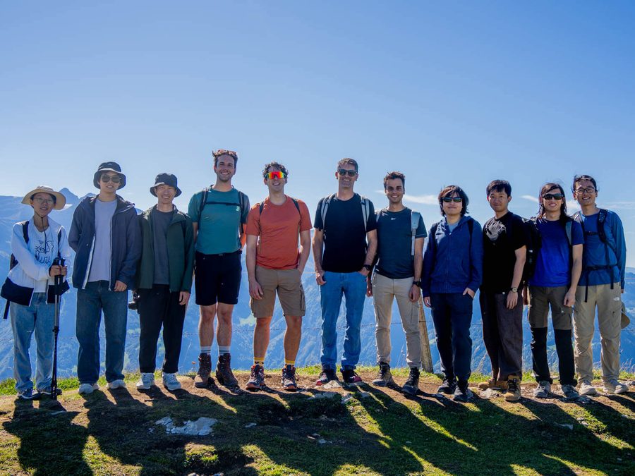 Group photo on an alpine hike