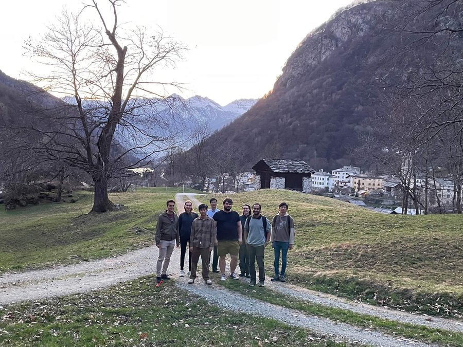 Walking in a mountain valley
