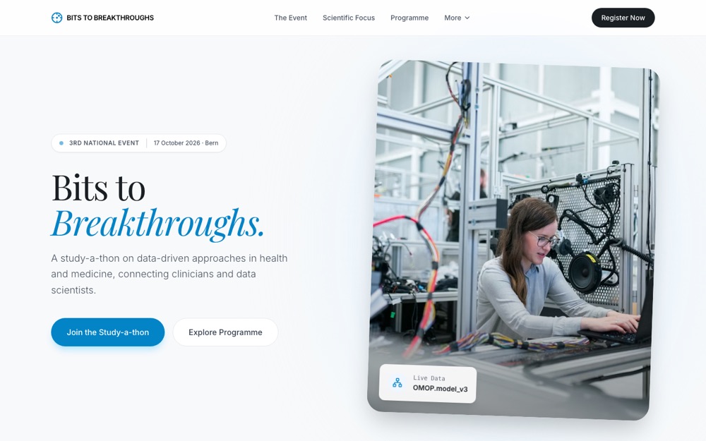 Bits to Breakthroughs homepage, Light Editorial direction